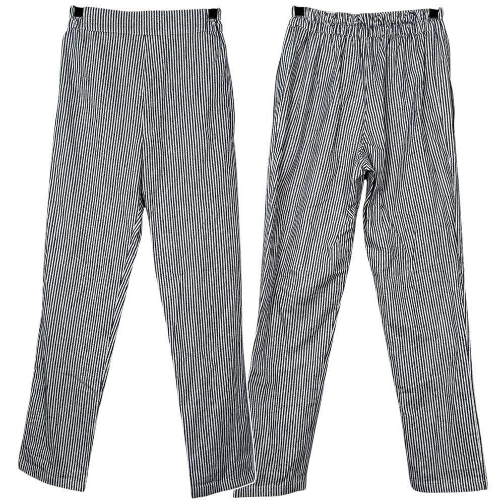House Of The Very Island’s Xs Navy Blue White Striped Straight Leg Pull On Pants